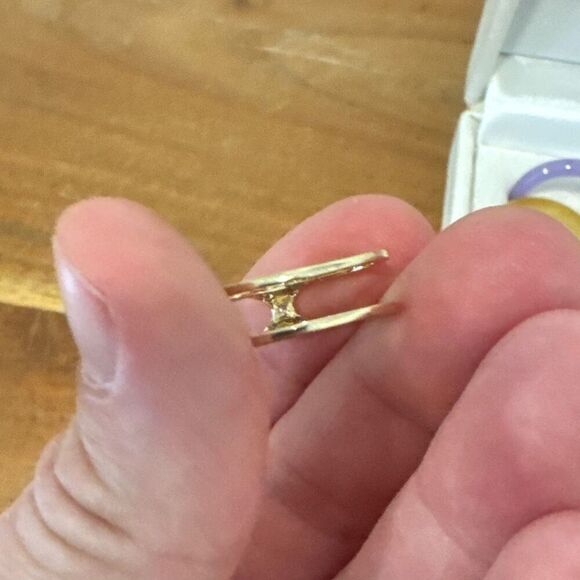 Vintage 14K Gold Interchangeable Ring Set with Diamonds size 7 - Picture 5 of 8